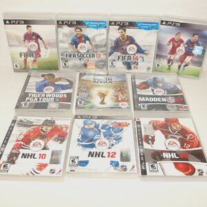 Lot 10 Sony  PS3 Sports Video Games Hockey NHL FIFA Soccer PGA Golf NFL Football